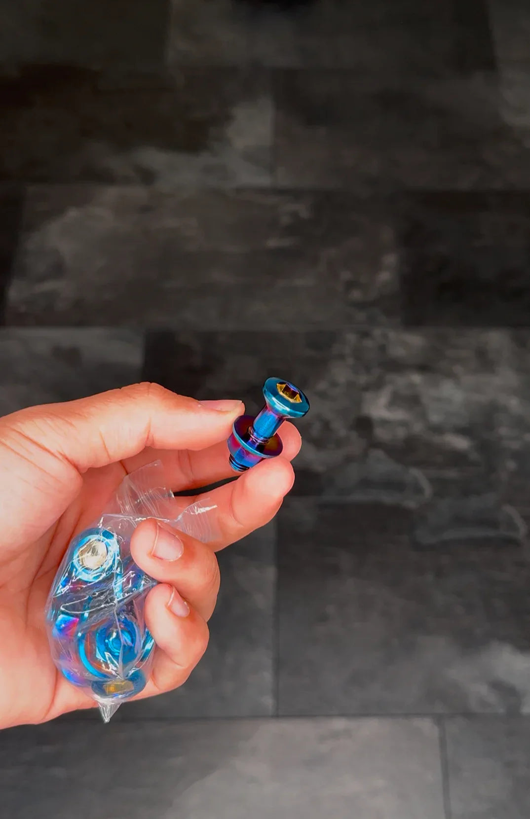 Titanium Kettenrad schrauben m8x30mm + 6x m8 Titan Mutter diverse Farben - SMParts