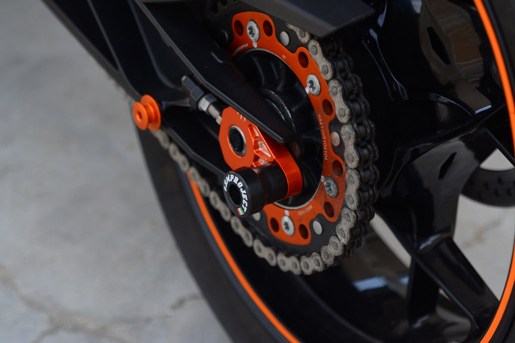 SM Project Achsblöcke mit Sturzpads KTM / Husqvarna / GasGas – Orange