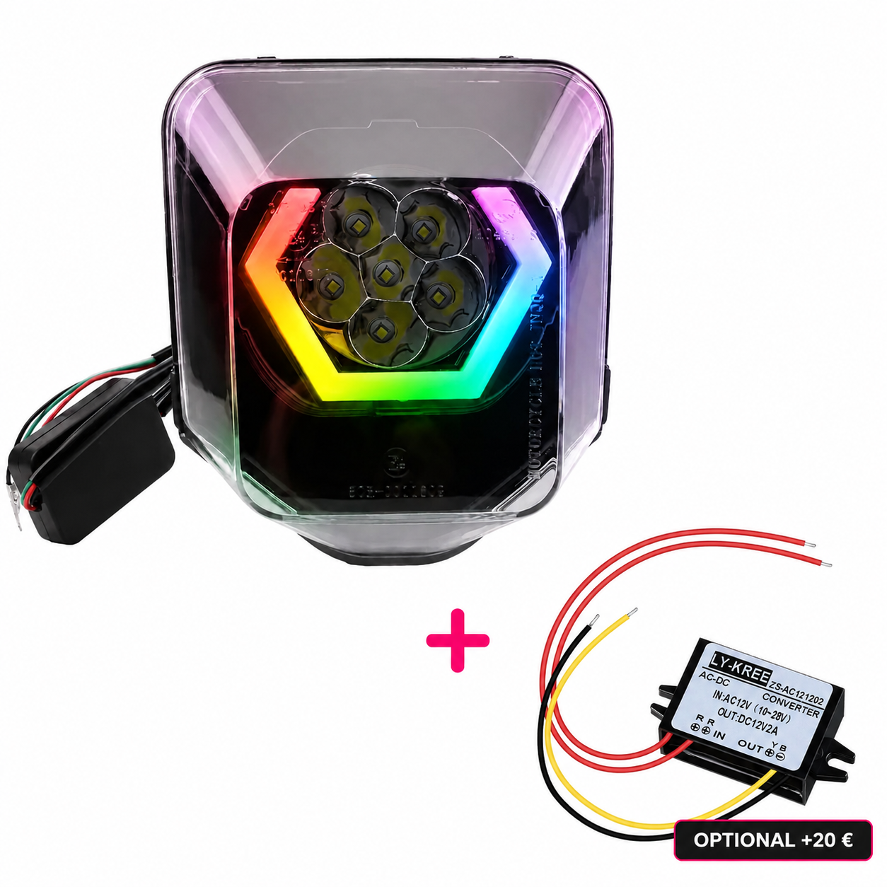Hexagon RGB LED - Scheinwerfer Husqvarna