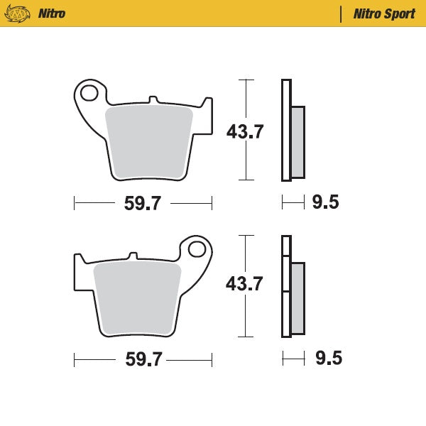 Moto-Master Nitro Sport Bremsbeläge – Offroad – 94322 – HONDA / TM RACING / FANTIC / KOVE / SUR-RON