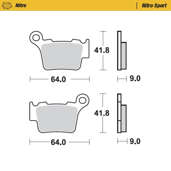 Moto-Master Nitro Sport Bremsbeläge – Offroad – 94422 – KTM / SHERCO / GASGAS / BMW / HUSABERG / SWM / TRIUMPH / STARK / DUCATI