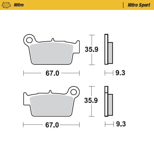 Moto-Master Nitro Sport Bremsbeläge – Offroad – 94522 – BETA / GASGAS / KAWASAKI / SUZUKI / TM RACING / YAMAHA / APRILIA / FANTIC / RIEJU