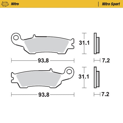 Moto-Master Nitro Sport Bremsbeläge – Offroad – 94922 – YAMAHA / FANTIC