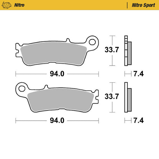 Moto-Master Nitro Sport Bremsbeläge – Offroad – 99822 – YAMAHA / FANTIC