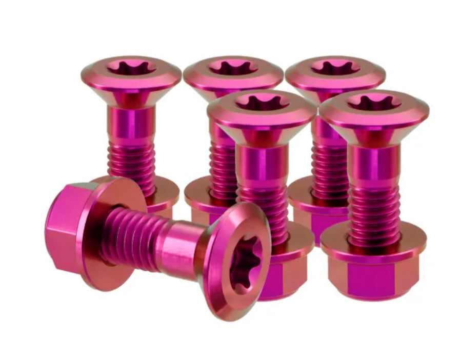 Titanium Kettenrad schrauben m8x30mm + 6x m8 Titan Mutter diverse Farben