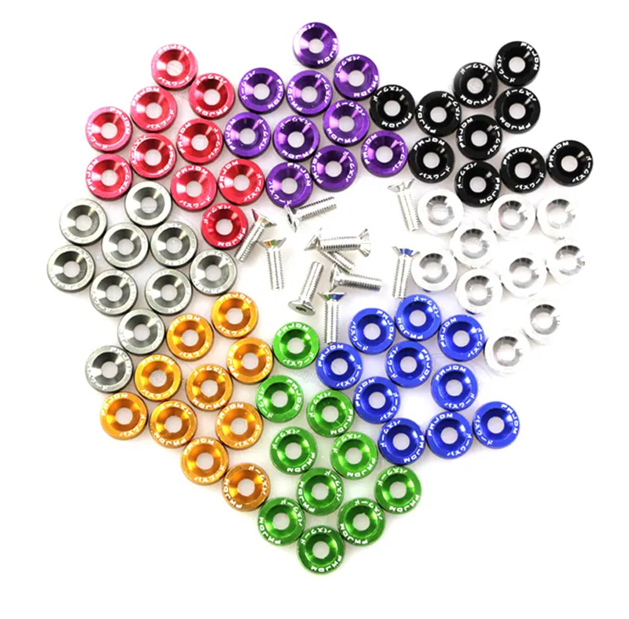 CNC / anodized screw washer set