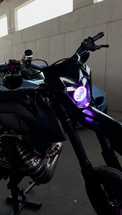 LED-RGB Angle Eye KTM EXC E-Prüfzeichen Scheinwerfer - SMParts
