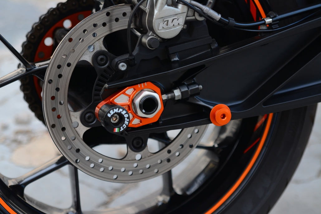 SM Project Achsblöcke mit Sturzpads KTM / Husqvarna / GasGas – Orange