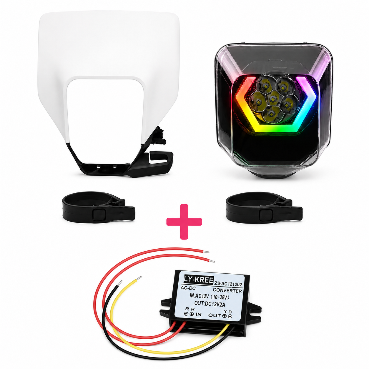 Hexagon RGB LED - Scheinwerfer Husqvarna