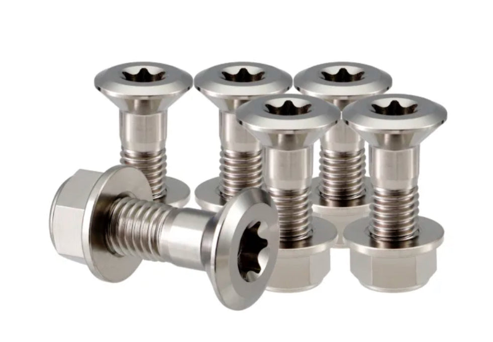 Titanium Kettenrad schrauben m8x30mm + 6x m8 Titan Mutter diverse Farben