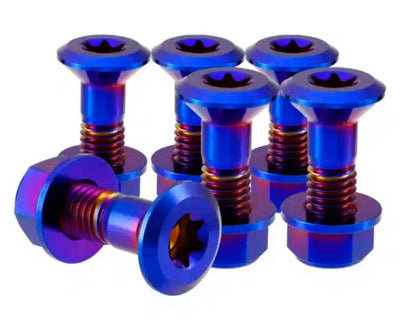 Titanium Kettenrad schrauben m8x30mm + 6x m8 Titan Mutter diverse Farben