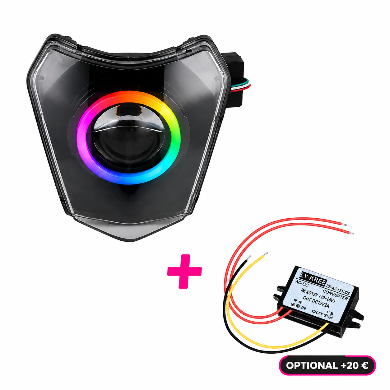 LED-RGB Angle Eye KTM EXC E-Prüfzeichen Scheinwerfer