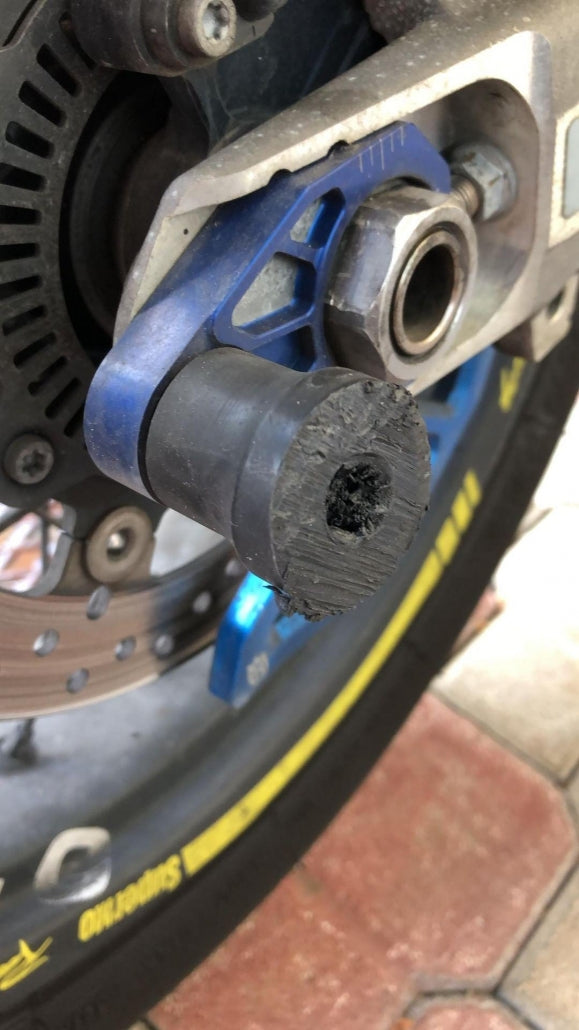 SM Project Achsblöcke mit Sturzpads KTM / Husqvarna / GasGas – Blau
