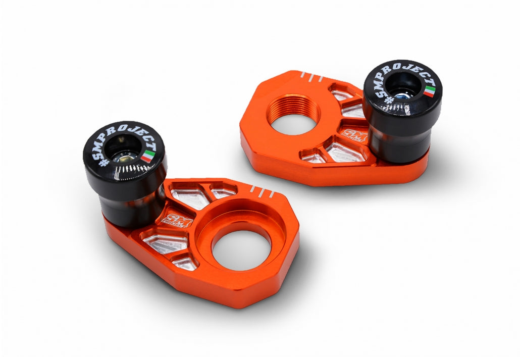 SM Project Achsblöcke mit Sturzpads KTM / Husqvarna / GasGas – Orange