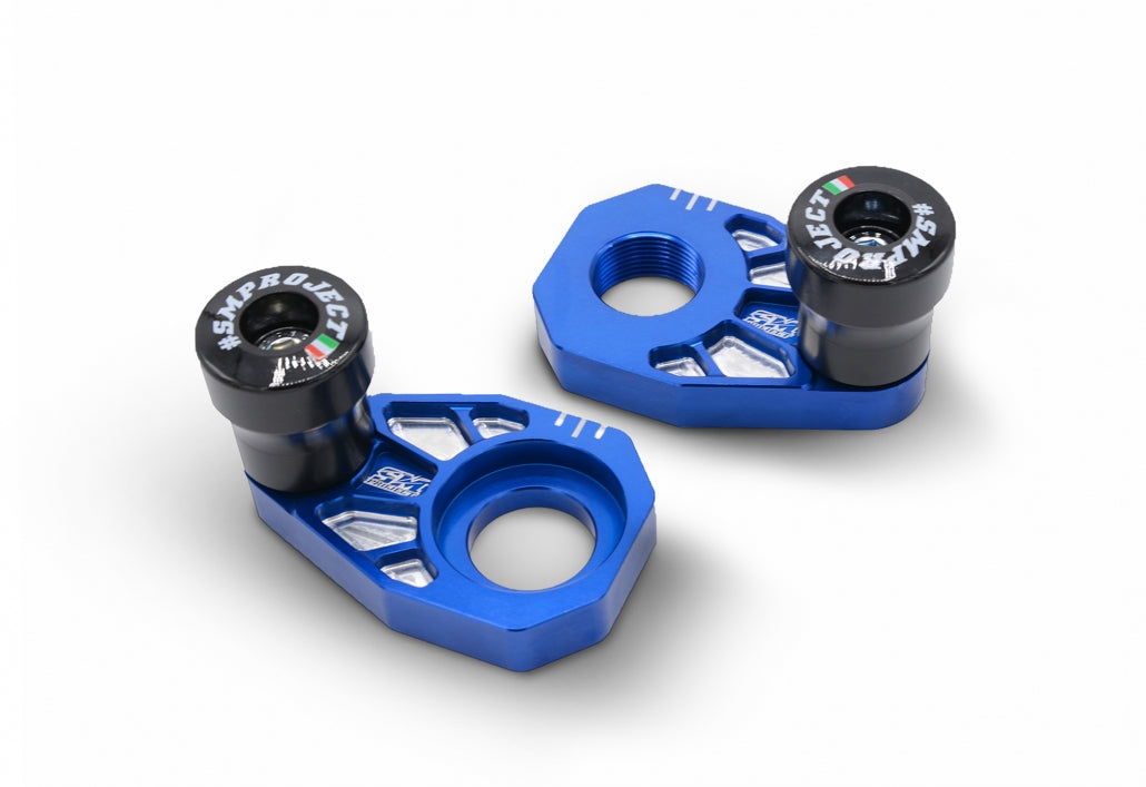 SM Project Achsblöcke mit Sturzpads KTM / Husqvarna / GasGas – Blau