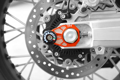 SM Project Achsblöcke mit Sturzpads KTM / Husqvarna / GasGas – Orange