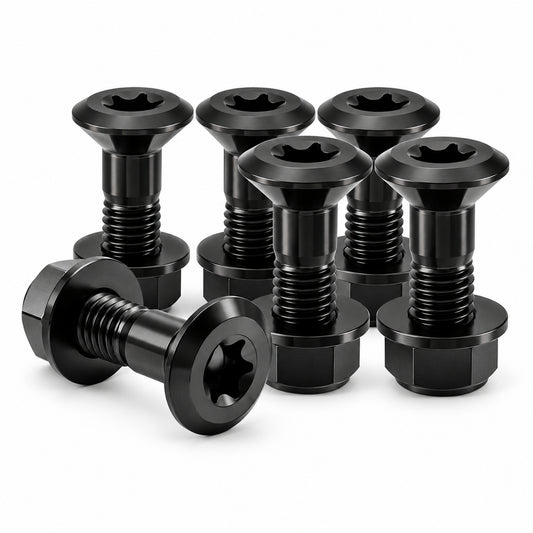 Titanium Kettenrad schrauben m8x30mm + 6x m8 Titan Mutter diverse Farben