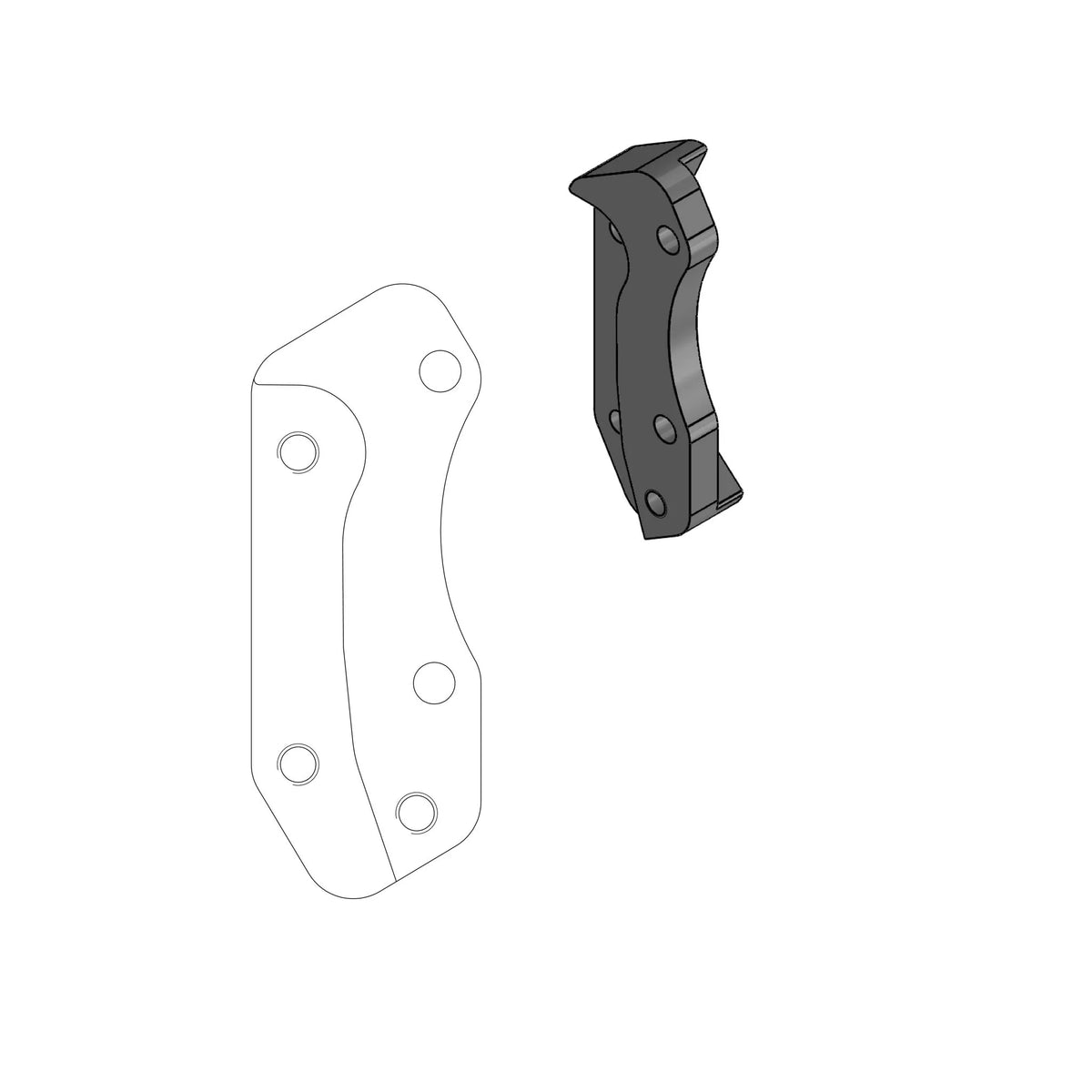 Moto-Master Bremssatteladapter 320 mm – Husqvarna/SWM (TC/TE/WR/SM)