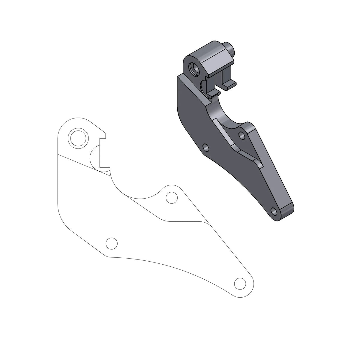 Moto-Master Bremssatteladapter 320 mm – Honda CR/CRF 125/250/450