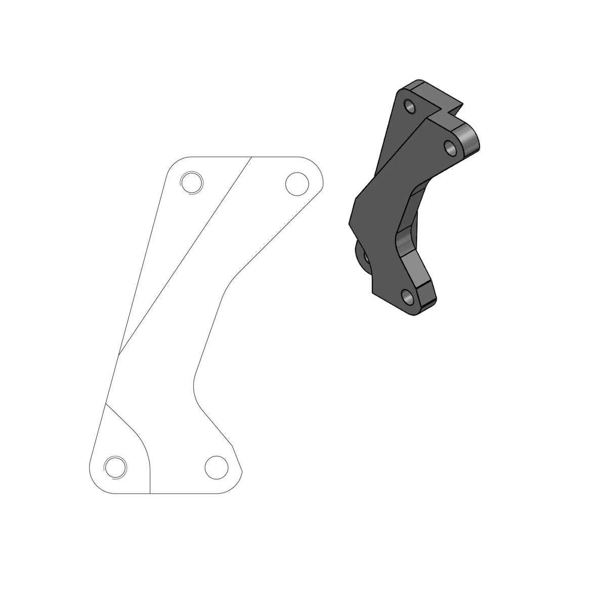Moto-Master Bremssatteladapter 320 mm – Kawasaki (KDX/KLX/KX) und Suzuki (DR-Z/RM)
