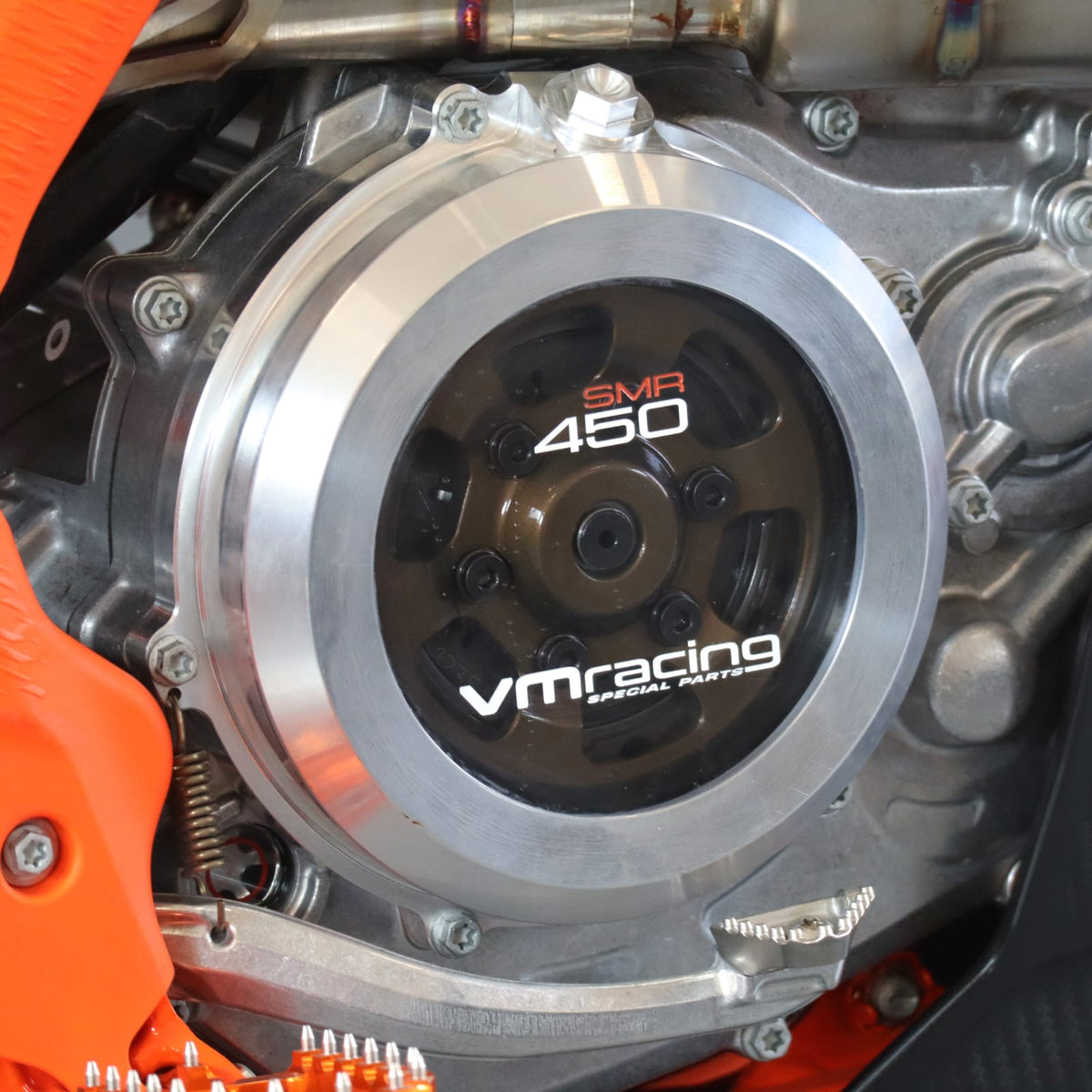 VM Racing transparenter CNC-Kupplungsdeckel mit Logo-Auswahl